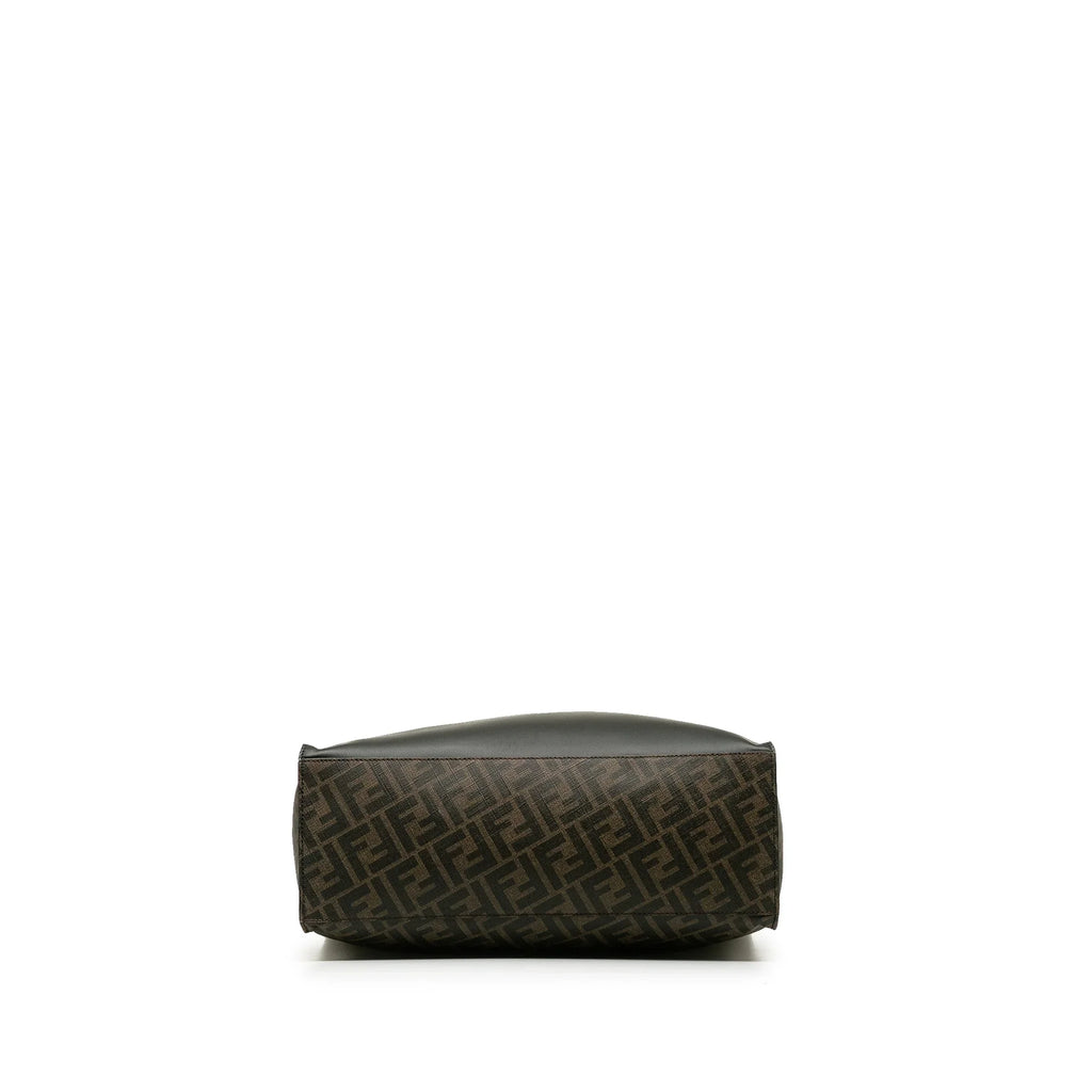 Brown Fendi (Good) Coated 1974 Shopping Fabric Tote Satchel Pre-Owned Unisex Zucca Authenticated Canvas