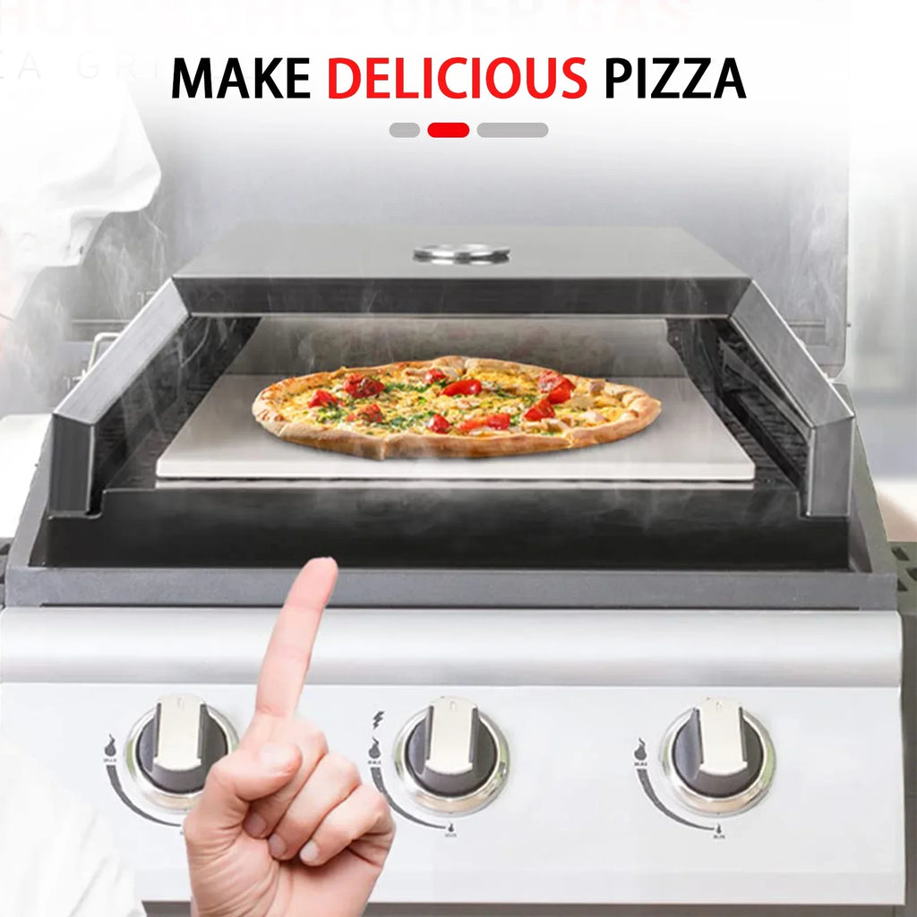 Easy On Grill Portable Pizza Gas Oven, Home-made Top & Oven BBQ Pizza Oven, Pizza Charcoal BBQ Carry Any Handles, Fits Grill,