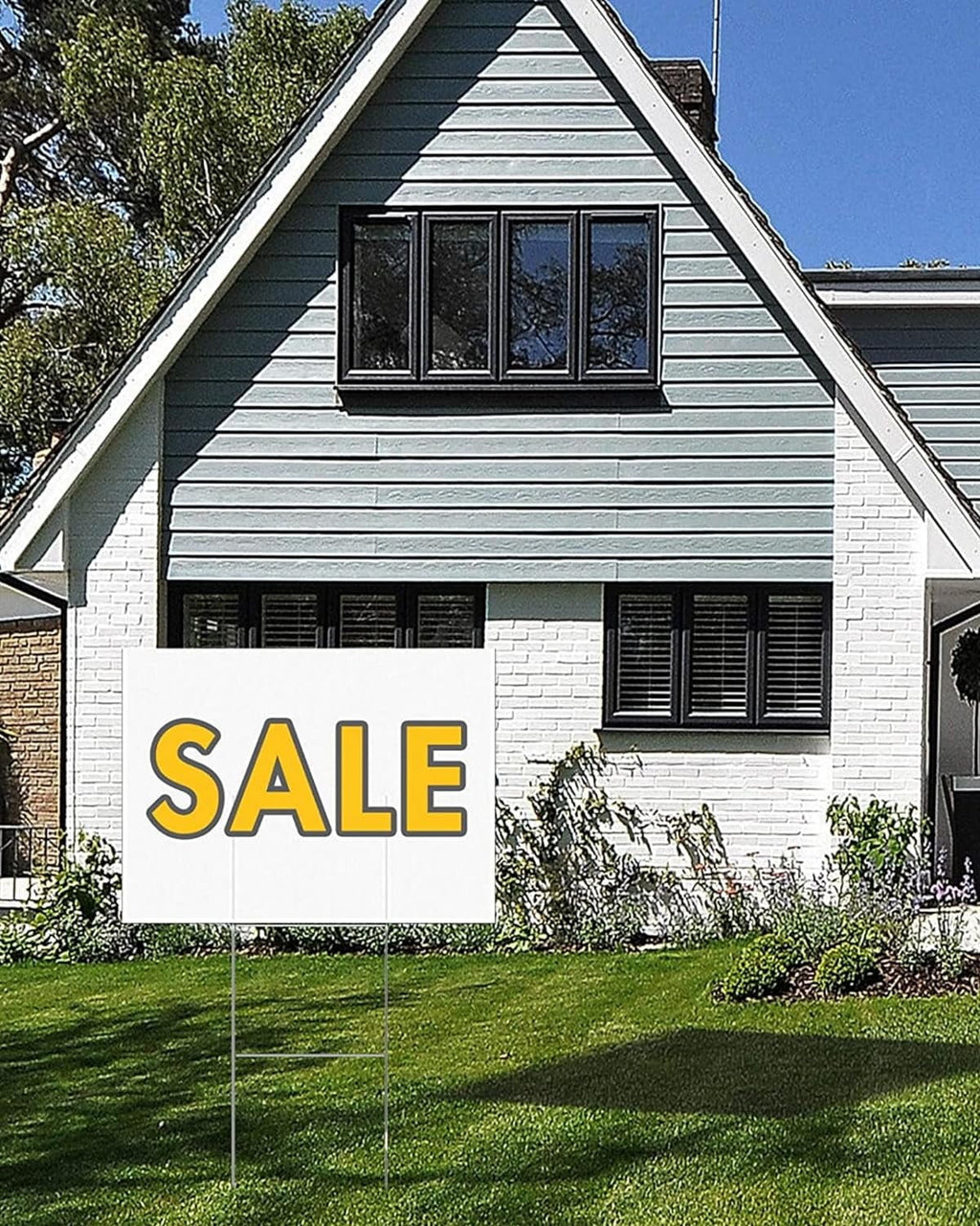 Garden Garage 12 Pack Stakes, Signs Sign White x Lawn Signs Rent,Party Blank 17 Large House Happy Birthday, with for Sale Thten Sale, Yard Decorations, Open 4 Guidepost, Garage Inches Yard