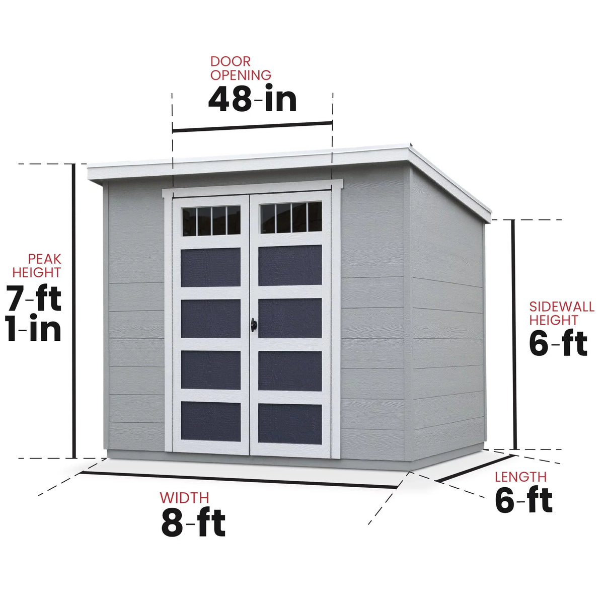 x Palram Home 8 Roof Products 6ft Handy Shed Storage with ft Highland