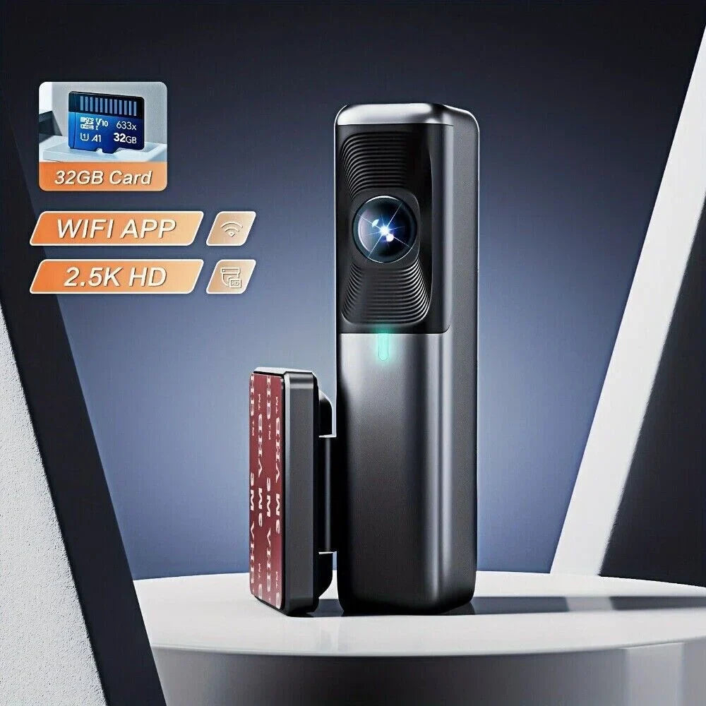 Support WiFi VVCAR Night 32G G-Sensor, Max, Loop Free Dash 128GB Vision, Cars Recording, 2.5K Camera Dash 1440P for Car Cam Card,
