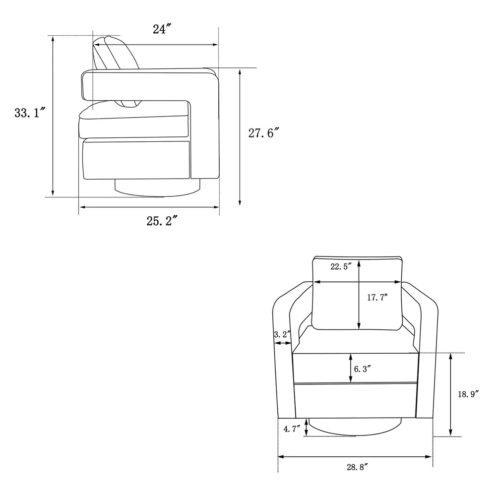 Nursery, Sofa Chair Swivel Living Arm Single Swivel jx Chair, Room,360 for Degree Office Leisure Club je Barrel Small Yone Chair for Bedroom, Hotel, Modern Accent