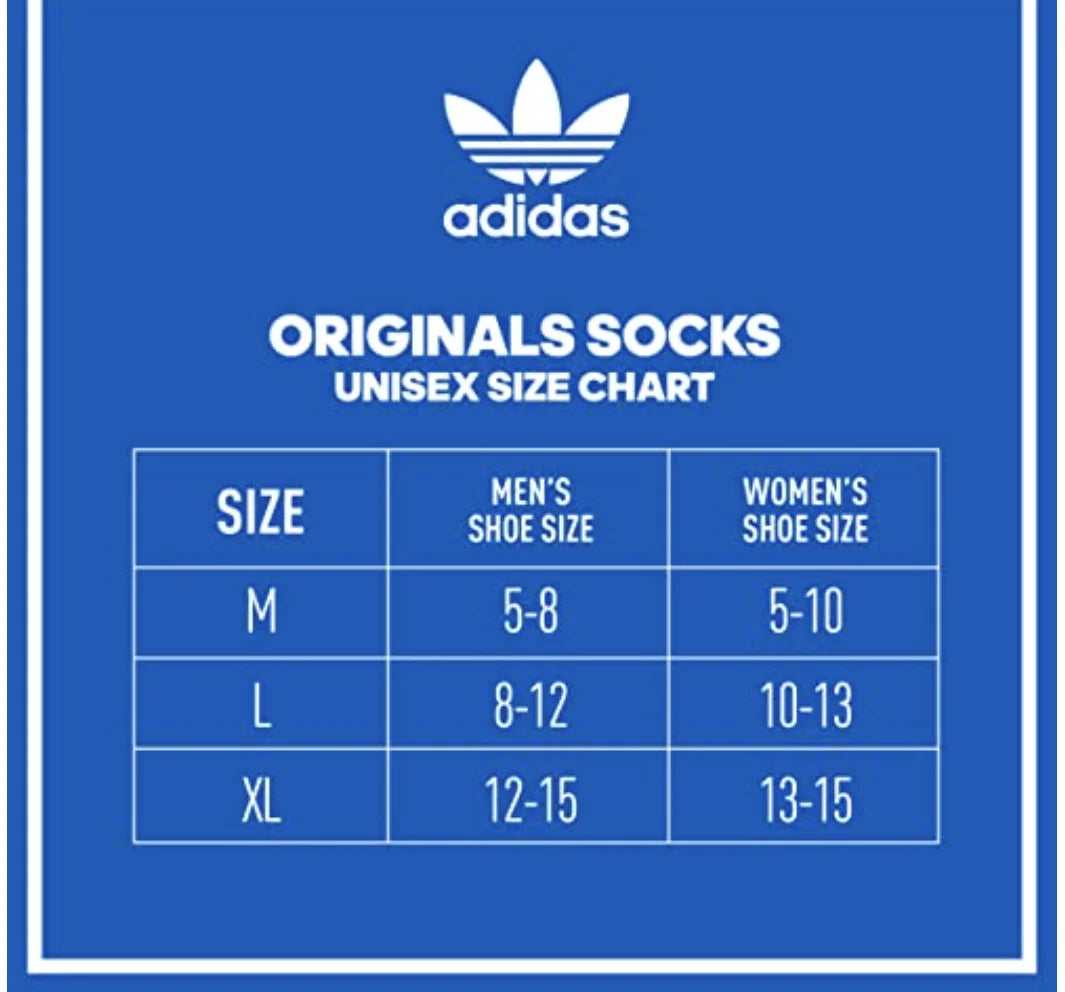 Large 6 Crew Originals Multi-colored, Trefoil Socks, Pack, Youth