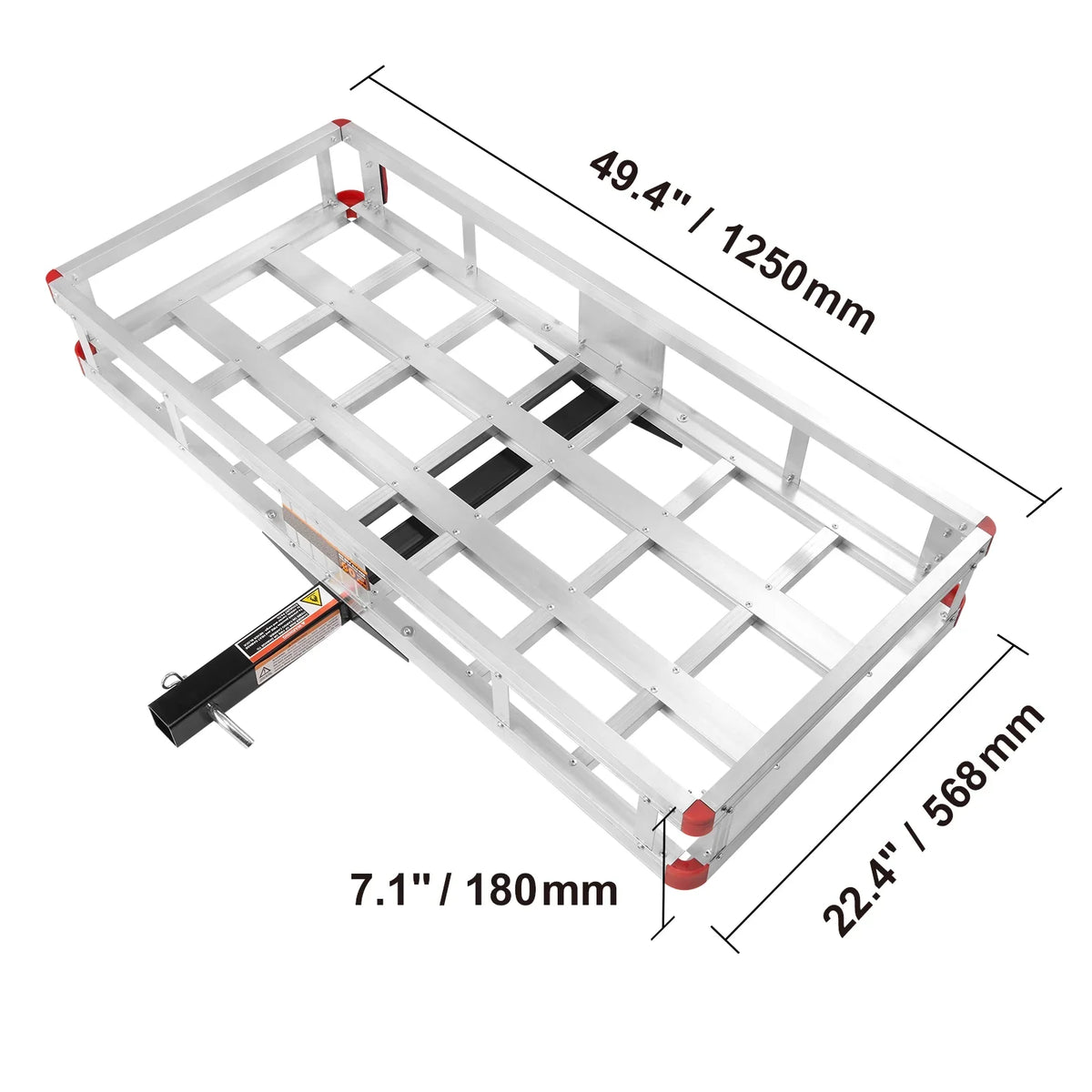 Corrosion-Resistant Sedans 6 x 500lb for Hitch Cargo Carrier x Cargo Basket Vehicles 47 BENTISM Fits SUVs Aluminum 2" Receiver Mount in 20