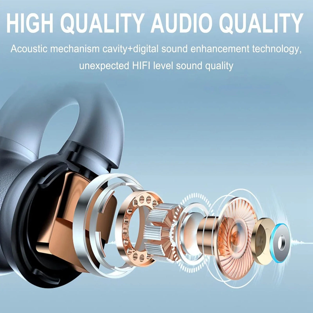 Ope Bone Open Earring Headphones Headphones Wireless Headphones Clip Sports Wireless Mini Running Earbud Ear Headphones ZiSUGP Conduction Running Headphones Sports On