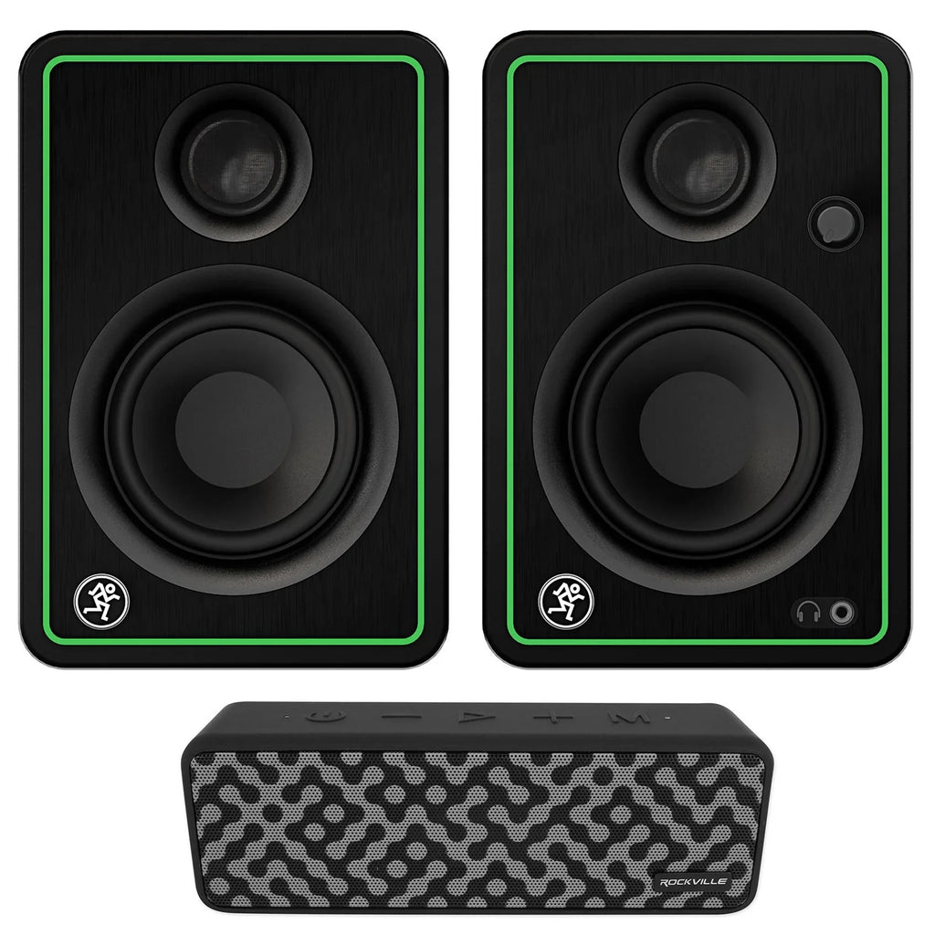 Bluetooth Studio Mackie CR3-XBT 50w Reference Bluetooth 2) 3" Monitors Speaker +