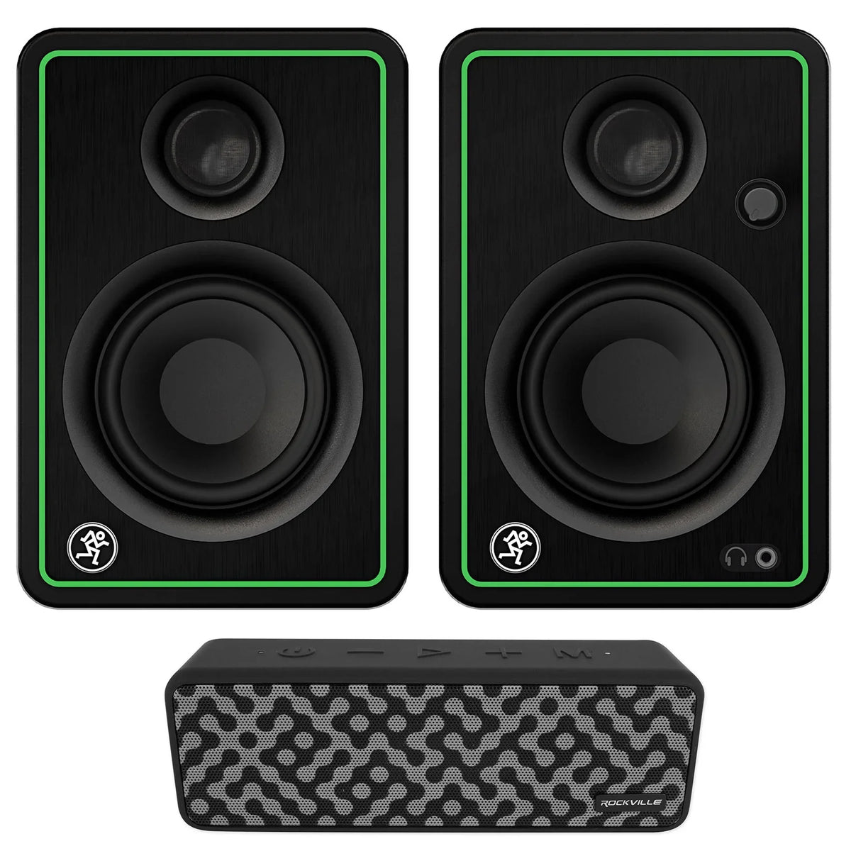 Bluetooth Studio Mackie CR3-XBT 50w Reference Bluetooth 2) 3" Monitors Speaker +