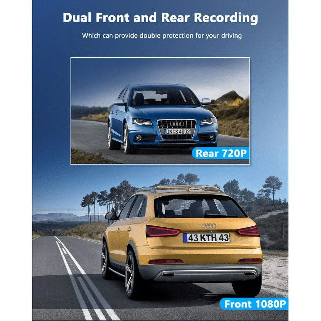 1080P TOGUARD with Loop Cam Camera Recording, 2.45-inch LCD G-Sensor, Car Parking Display, and Night Rear, Mode, with Camera, Dash Vision, Dash WDR Front Dashcam