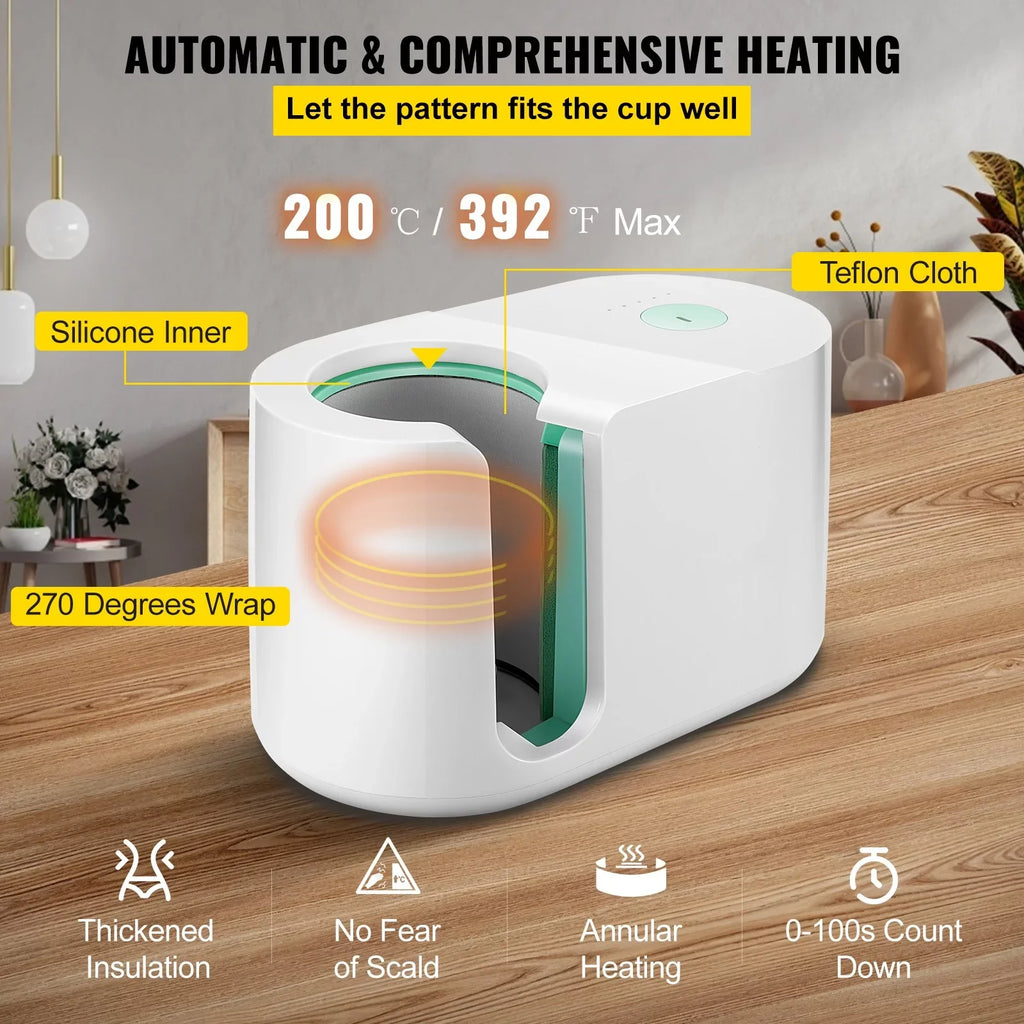 Mug Easy Press Printing Setting, Machine, BENTISM Automatic Press Portable Mug Sublimation Press Mug Cup Pro Presser, One-touch Coffee 11-15oz, DIY Heat Transfer Machine