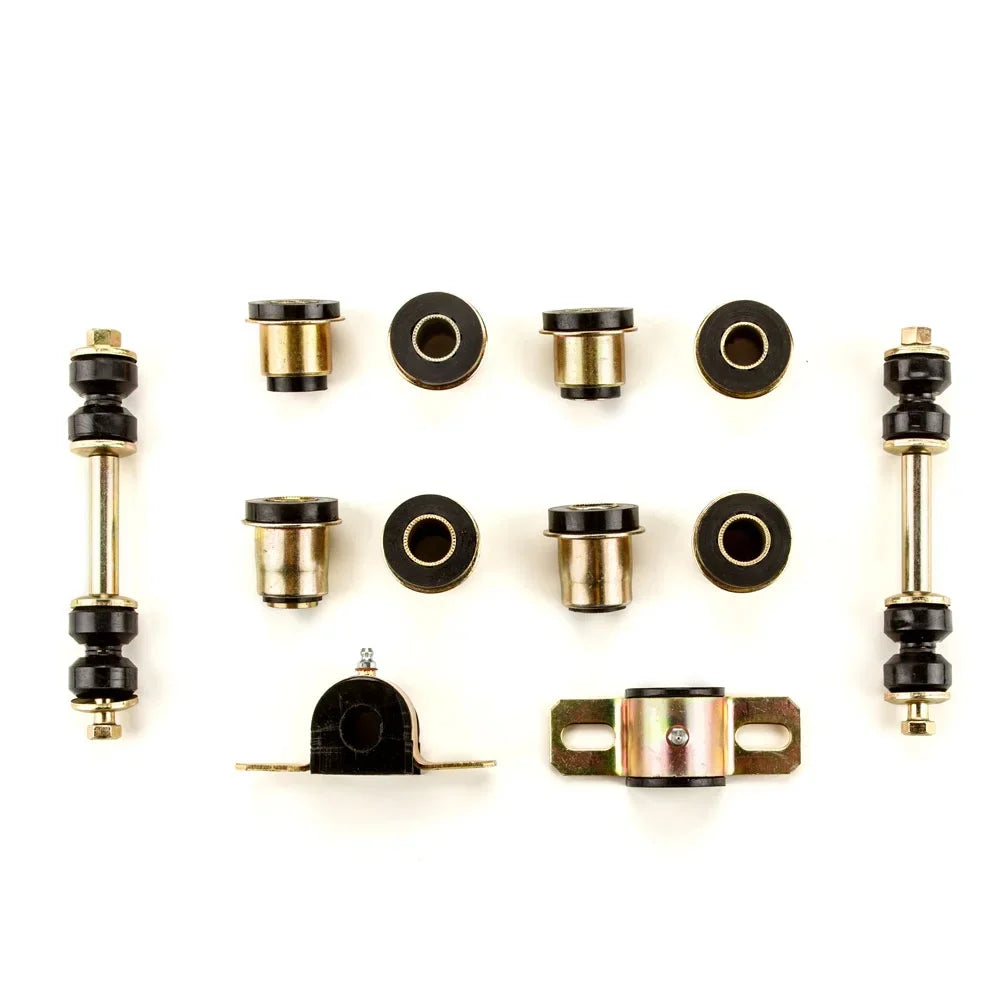 Black Full Set 1955 1957 End Size Chevrolet 1956 Suspension Bushings Front Poly