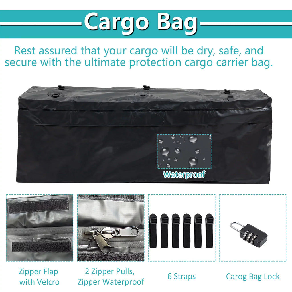 Net, Black SUV with 60" Hitched Car Trailer, Cargo Mounted x Folding 24" 500lb for Truck 6" Cargo x Capacity Basket