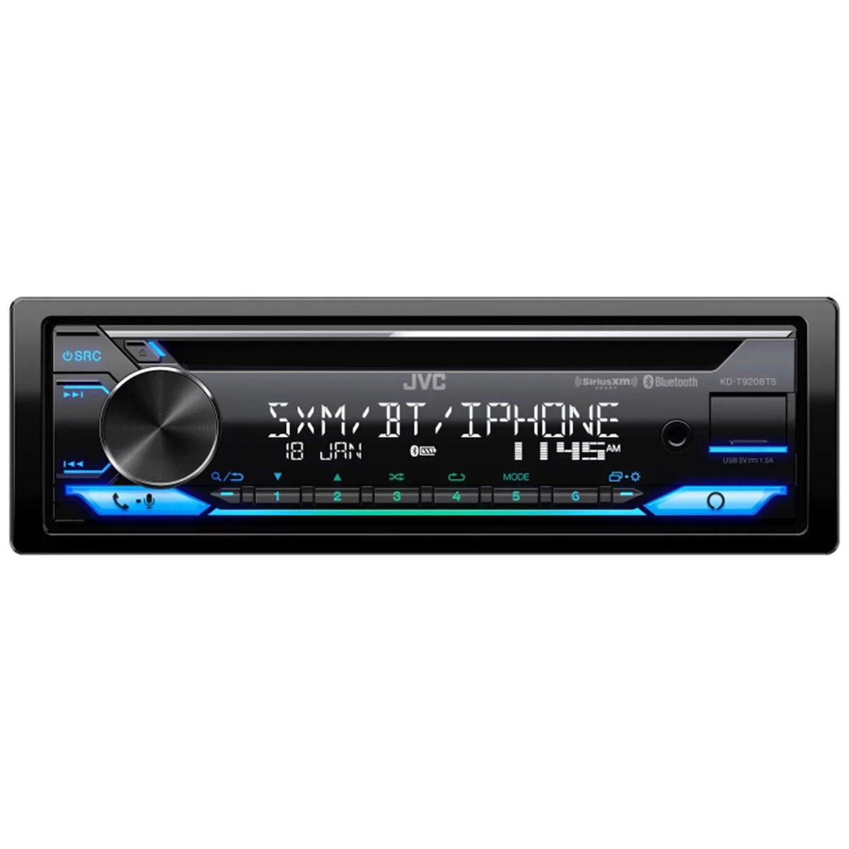 Radio Harley Select In-Dash AM/FM Touring Player JVC Kit AUX Bundle Single-DIN USB Single Bluetooth 1998-2013 Davidson Installation Stereo DIN Receiver CD Motorcycles) KD-T920BTS (Fits with Combo