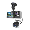 Cam Cameras Dash Inside Front Andoer Night Driving Recording Rear Safety Car Recorder Recorder Car Mirror Rearview 1080P+720P+480p and Auto Camera Vision Video Camcorder 3 Car