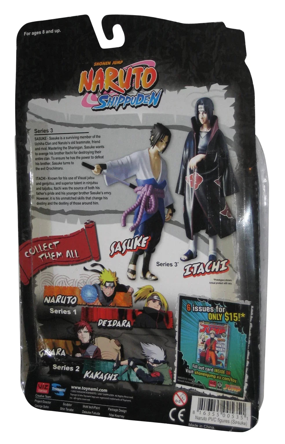 6-Inch Naruto Action Sasuke Figure 3 Toynami Series Shippuden
