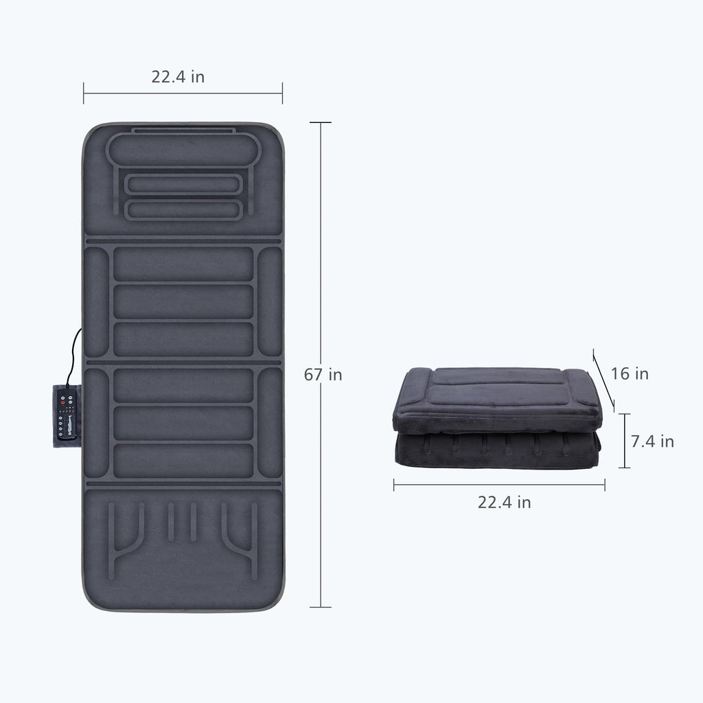 with Pad 2 Heating Seat Vibration Therapy Full Cushion Massage Body Comfier 10 Heat Massager pad Mat & with Motors Chair