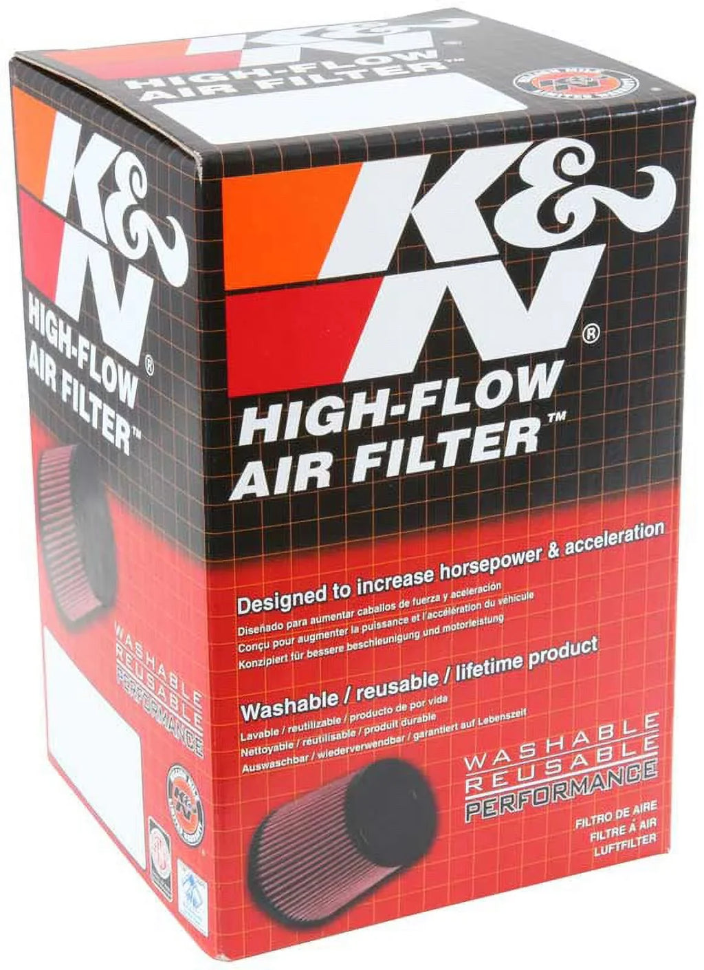 Replacement Duty: Heavy Engine Performance, Premium, K&N Filter: Washable, Air Filter, High E-3341 Industrial