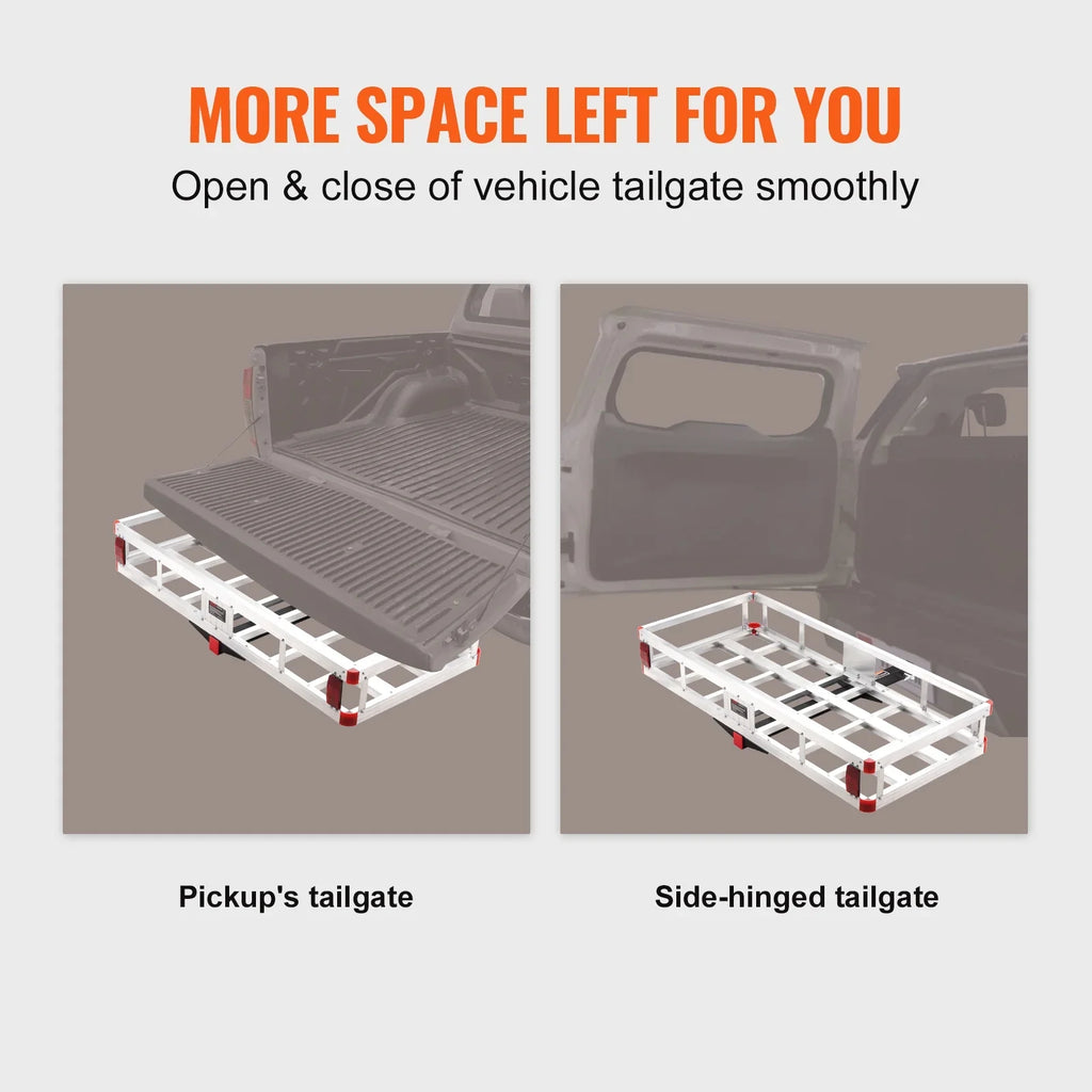 Corrosion-Resistant Sedans 6 x 500lb for Hitch Cargo Carrier x Cargo Basket Vehicles 47 BENTISM Fits SUVs Aluminum 2" Receiver Mount in 20