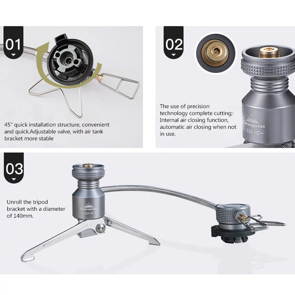 CAMPINGMOON Adapter Camping Tripods, Canisters, Camping Connector, Gear and Stoves for Butane Gas