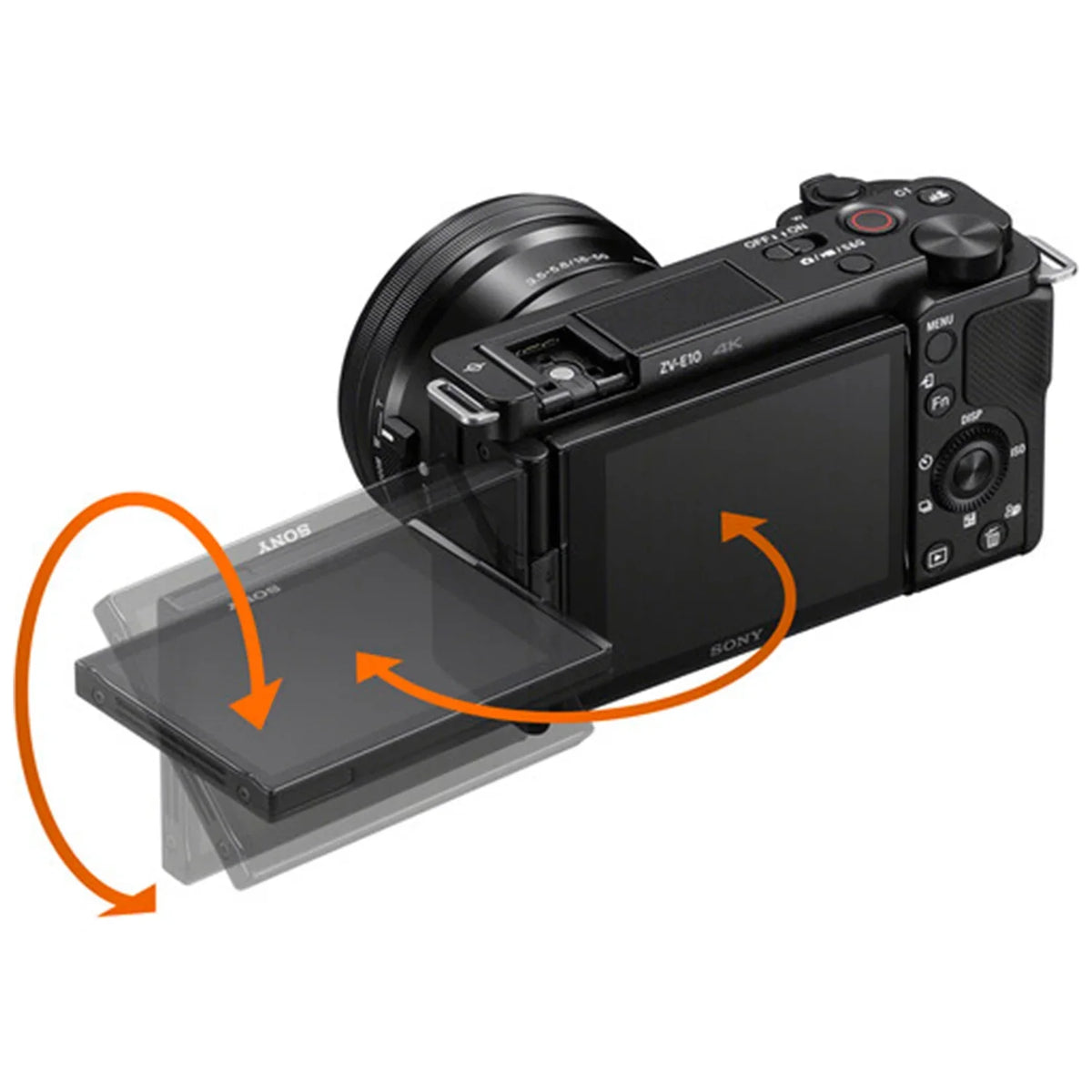 Card + Case Accessory ZeeTech Bundle 16-50mm (Black) Memory Mirrorless Vlog ZV-E10 Camera Tripod + + Lens 128GB Alpha With +