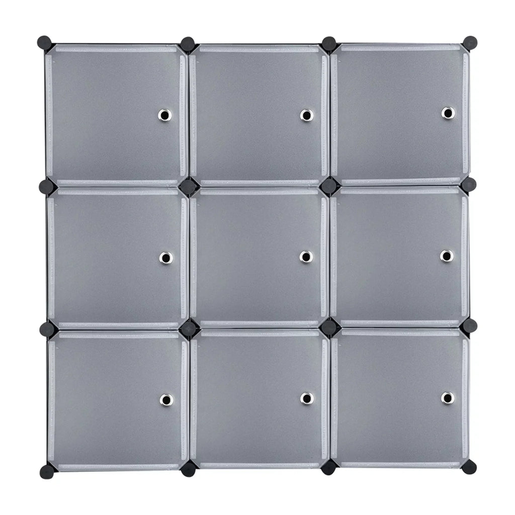 Cabinet, BMTBUY Units, Organizer DIY Closet Plastic Doors Shelf with Shelving Book Modular Storage 9-Cube
