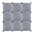 Cabinet, BMTBUY Units, Organizer DIY Closet Plastic Doors Shelf with Shelving Book Modular Storage 9-Cube