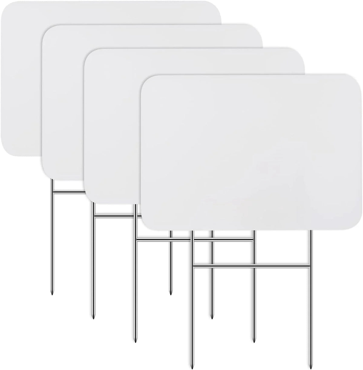 Garden Garage 12 Pack Stakes, Signs Sign White x Lawn Signs Rent,Party Blank 17 Large House Happy Birthday, with for Sale Thten Sale, Yard Decorations, Open 4 Guidepost, Garage Inches Yard