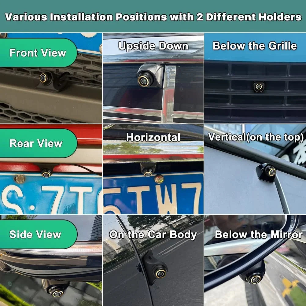 Gold RV, Camper, Car, with Cam Trailer, Reverse 720P Camera Rear HD Rim, AHD GreenYi for SUV, View Backup/Front/Side