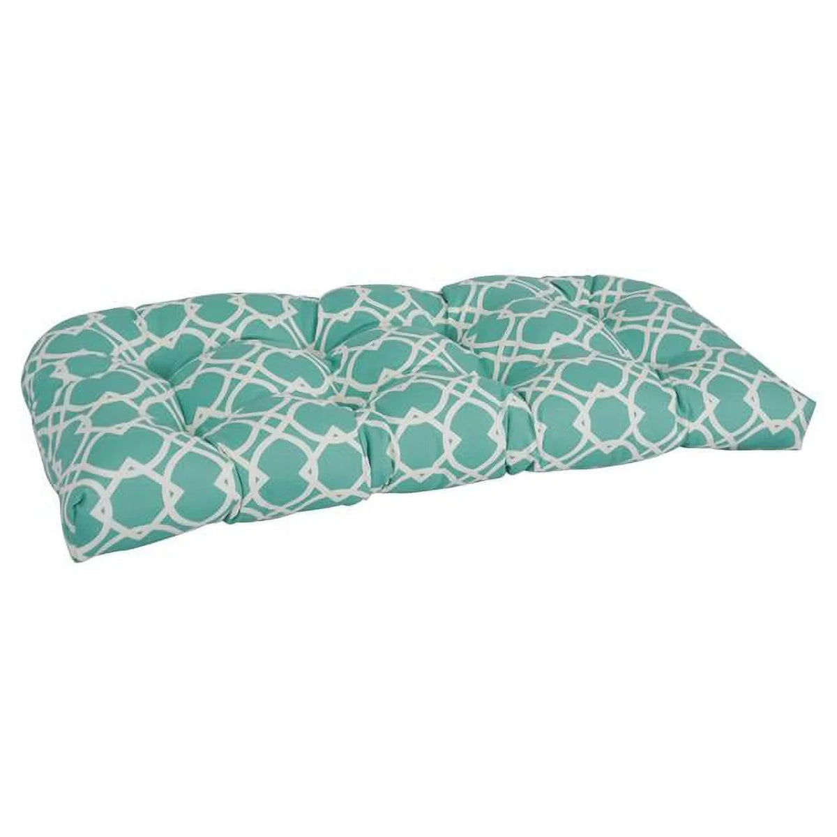 Polyester x in. U-Shaped Elipse & Bench Tufted Settee 42 19 Needles Patterned Pool Spun Blazing Cushion,