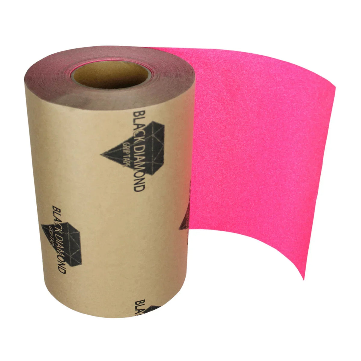 10" Longboard Roll and Diamond Grip 60' Neon Pink Black Skateboard x