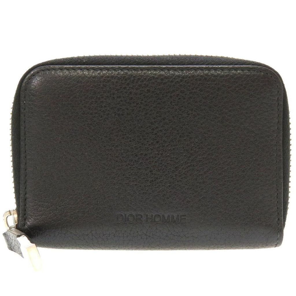 Coin Men's Round Dior Homme Leather Case Black Pre-Owned (Good)