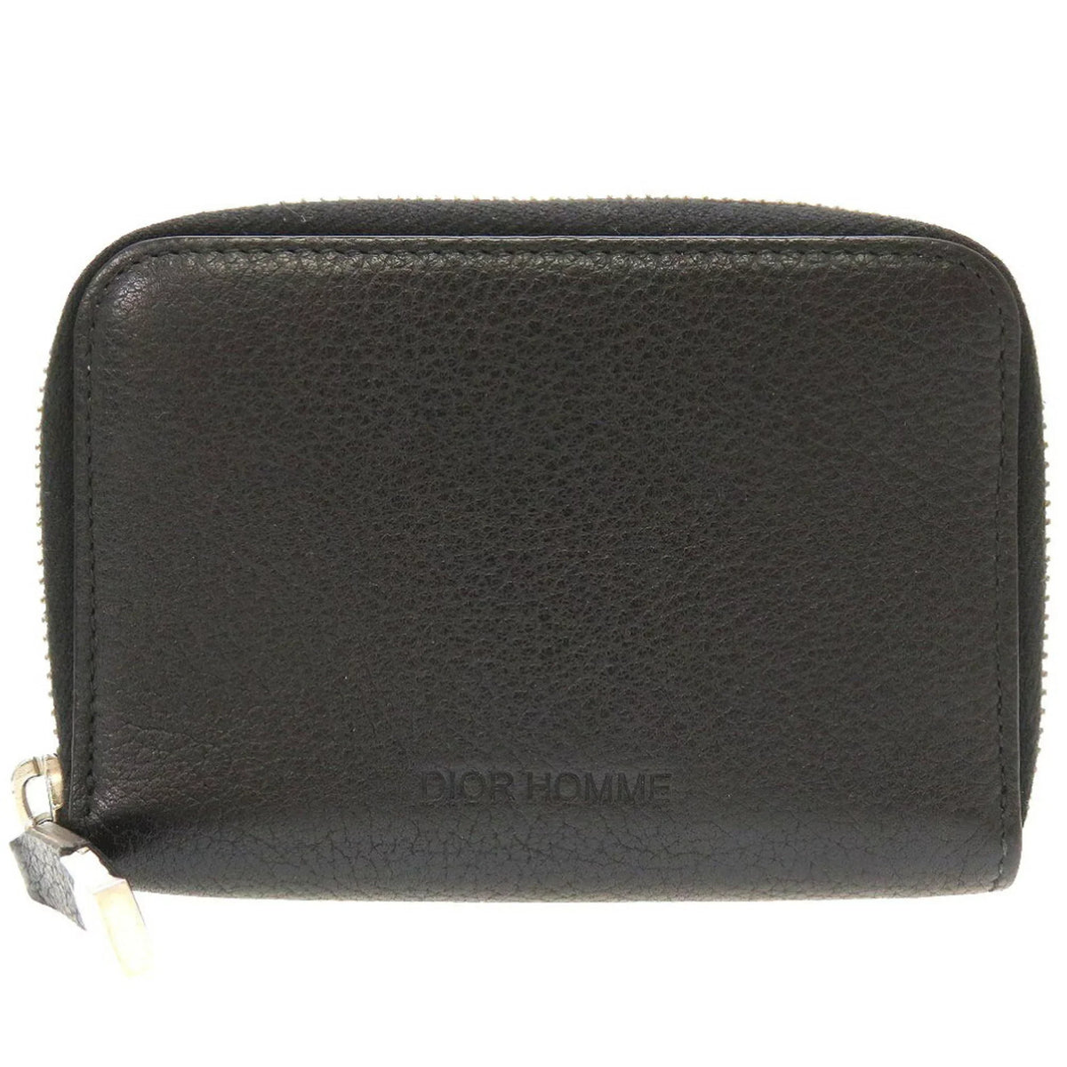 Coin Men's Round Dior Homme Leather Case Black Pre-Owned (Good)