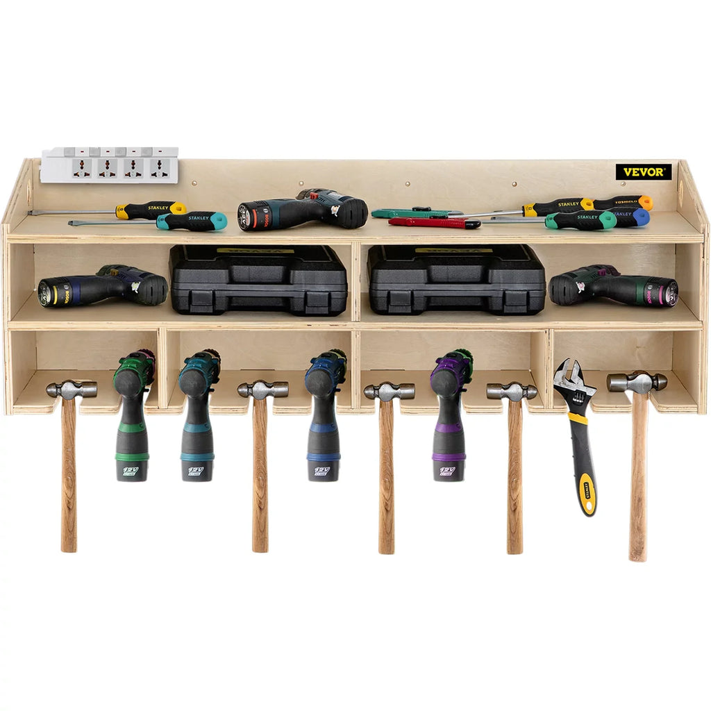 Mounted Wall Holder Wall Tool Power Tool BENTISM Slots 2-shelf Drill Organizer 10