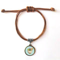 wristband ice ball hide cup wristband rope brown biscuit jewelry leather