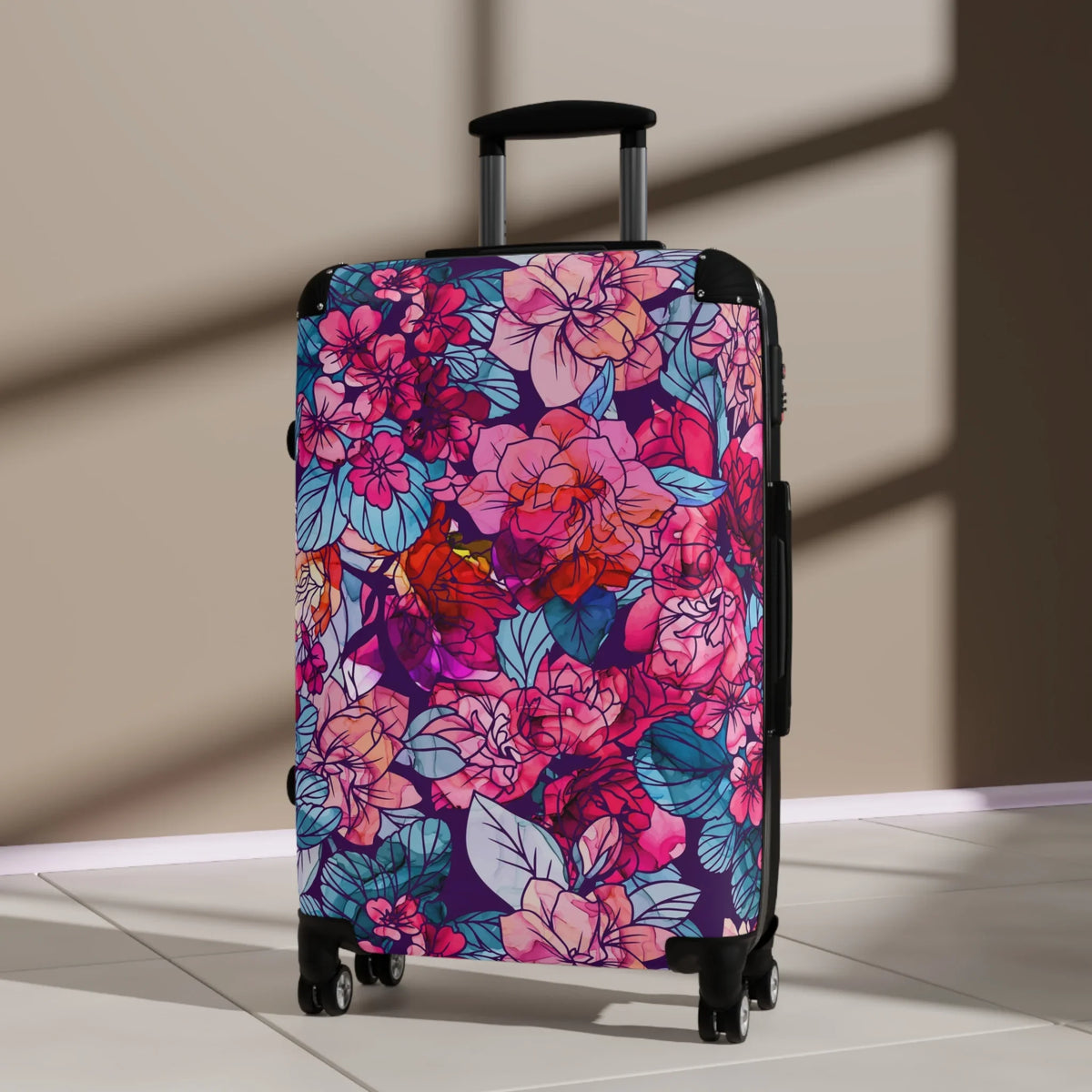 | Navy, Suitcase Hardshell | | Red, Bloomwave White Floral Pink,