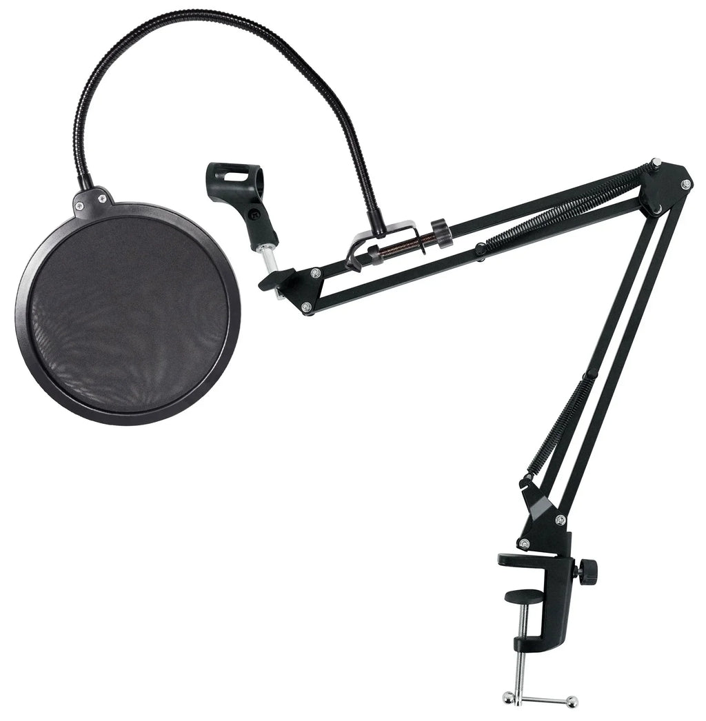 Podcast DMS30 Filter Boom Arm Stand+Clamp+Pop Studio Microphone Rockville Mic