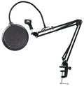 Podcast DMS30 Filter Boom Arm Stand+Clamp+Pop Studio Microphone Rockville Mic