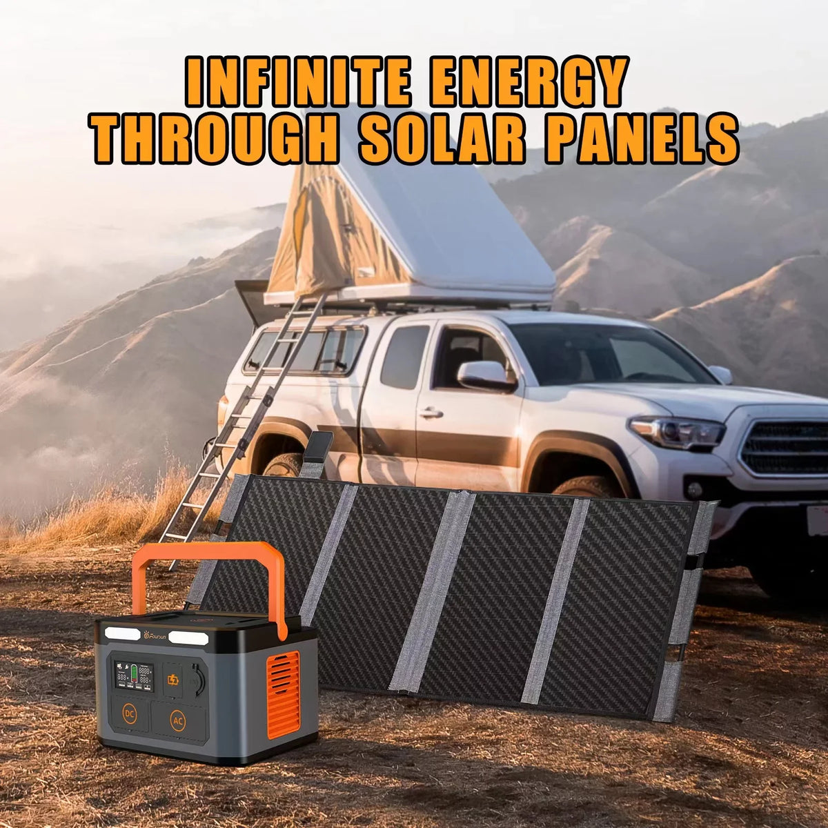 for Camping 65W,Solar Home 1500W Peak) Backup, 2 AC ,Wireless Generator Outlets Emergency, Station,1598.4Wh Portable charge,PD 1500W(3000W Foursun with x