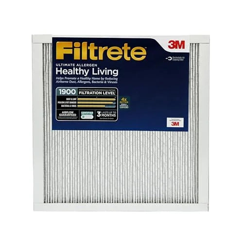 Air Filter, MPR Filters 3-Month 14x14x1 Filters, MERV 1900, Healthy Pleated Air Filtrete 13, Allergen Ultimate 1-Inch Living 2