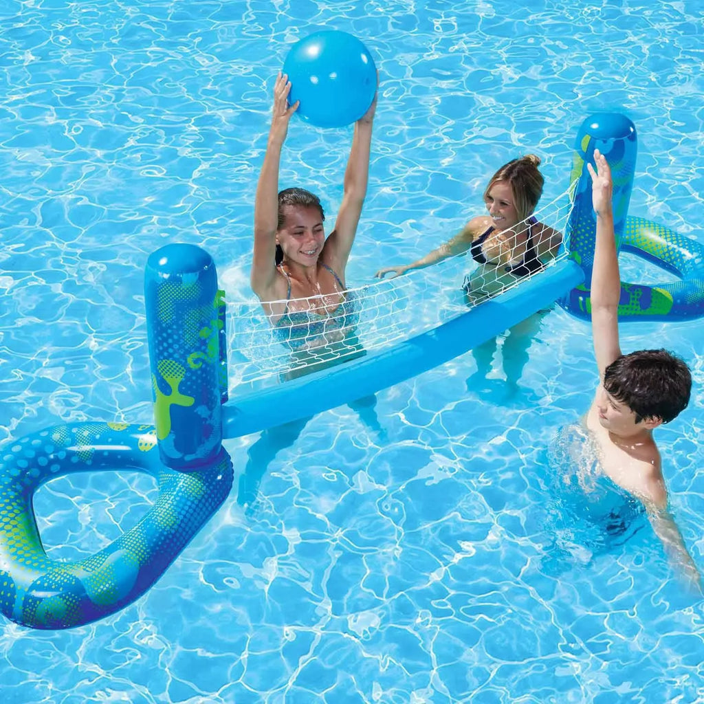 Poolmaster Set ball) (Includes Pool & Game Inflatable Volleyball game Swimming net