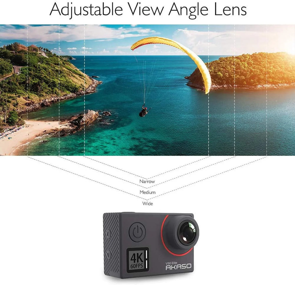 Touch with Helmet 131ft V50 Action 2.0 AKASO Screen EIS Camera, Accessories Zoom 4K Underwater Camera Sports 60fps and Elite 8X Camera