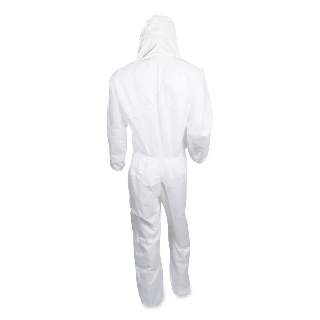 Coveralls, Elastic 24/carton White, Protection Back, Kleenguard™ Medium, Breathable Particle A20 Hood,