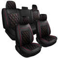 HD Covers 3500 or Car Set, Black-Red) Silverado 1500/2500 Crew,Double,Extended Set HD Pickup Full Seat GMC Truck(Full Sierra / Fit Cab for 2007-2023