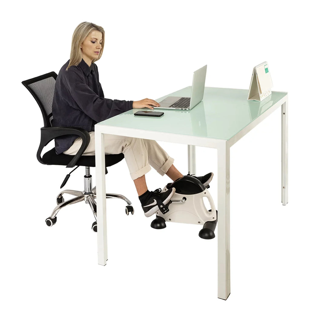 & and Use Exercise Home Mini White Bike Feet Trainer Hands Portable Black