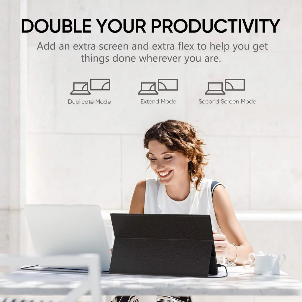 1080P C Portable GAMUT HDMI Portable Monitor A1 Arzopa Screen FHD Display External Monitor Laptop USB Computer - 15.6'' IPS