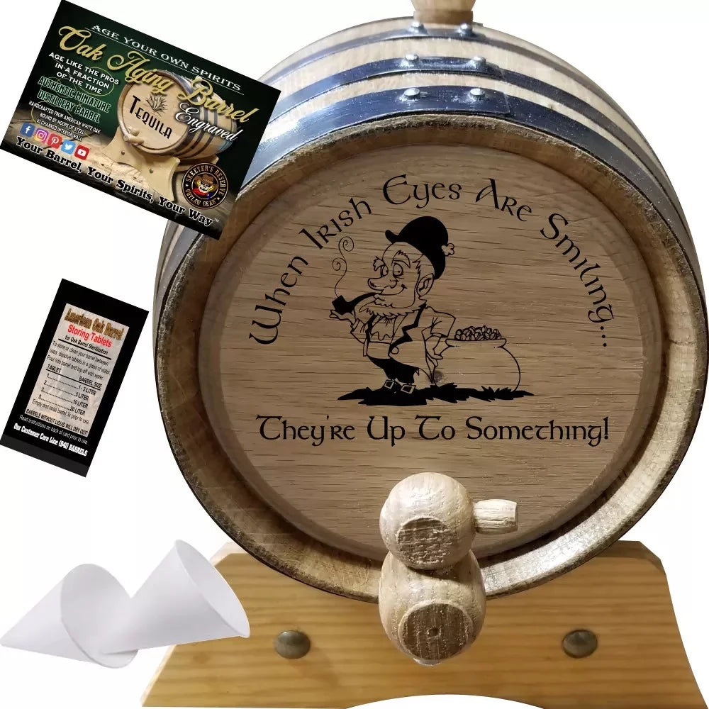 Eyes Engraved (037) Barrel - Aging American Irish Smiling Oak