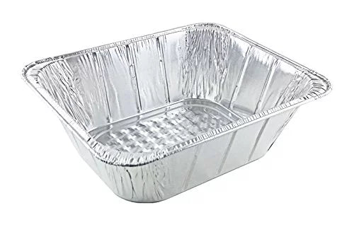 Pan Steam TruFit Half-Size Aluminum of 100) Table Extra-Deep (Pack Foil Comb w/Lid Handi-Foil