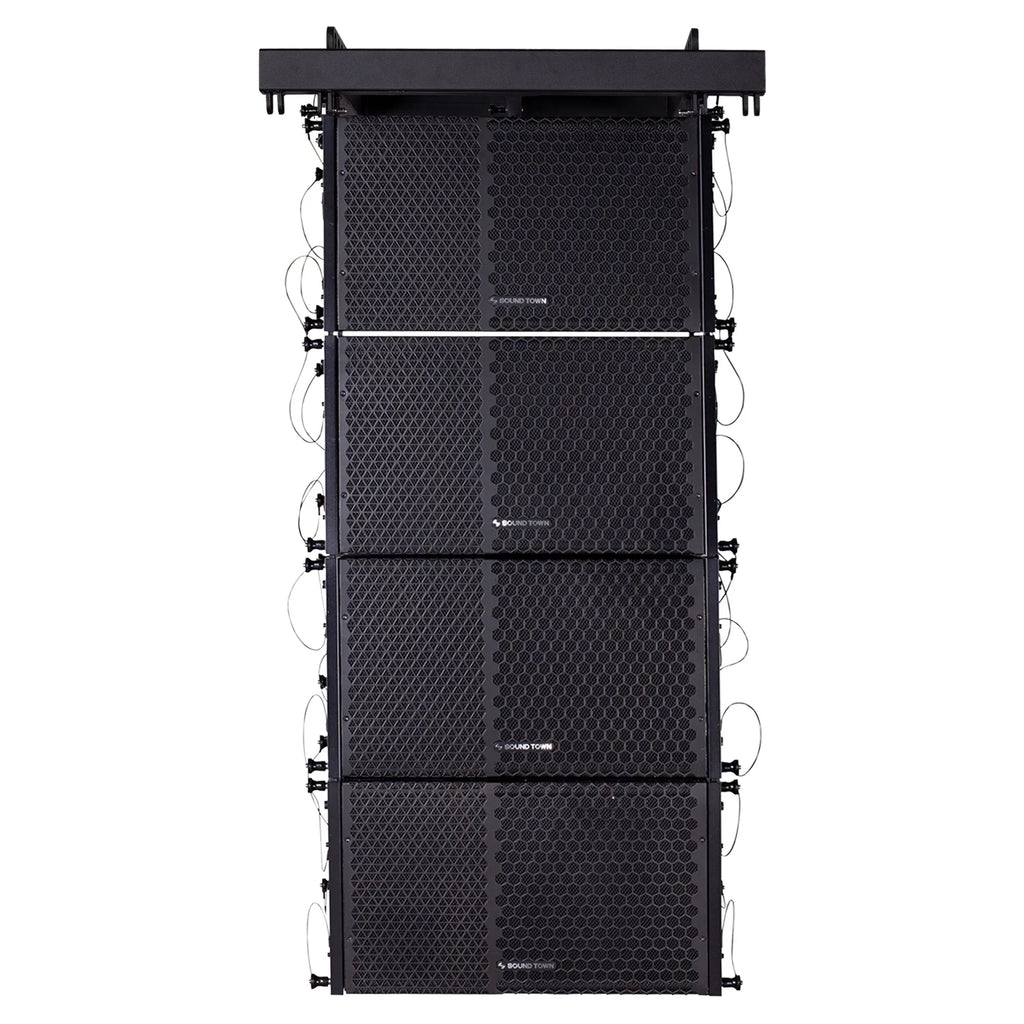 for Array Stages, 1 and Sound ZETHUS X System Black Town Speaker Series Powered Four 10-inch Line Clubs, Schools Speakers, Bars, Compact Restaurants, Array with Churches Line