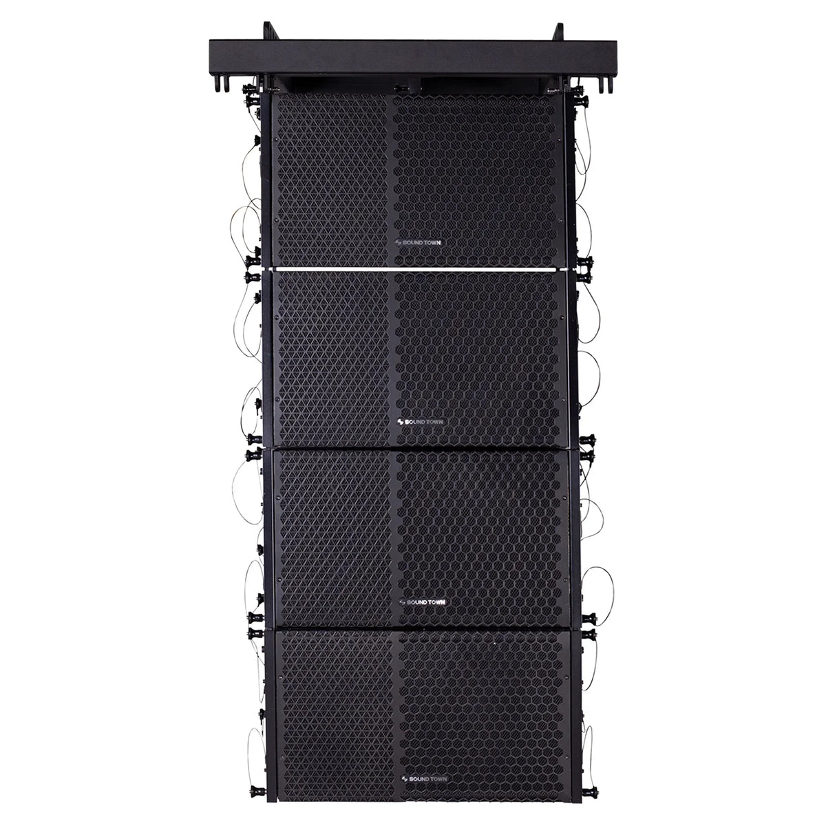 for Array Stages, 1 and Sound ZETHUS X System Black Town Speaker Series Powered Four 10-inch Line Clubs, Schools Speakers, Bars, Compact Restaurants, Array with Churches Line