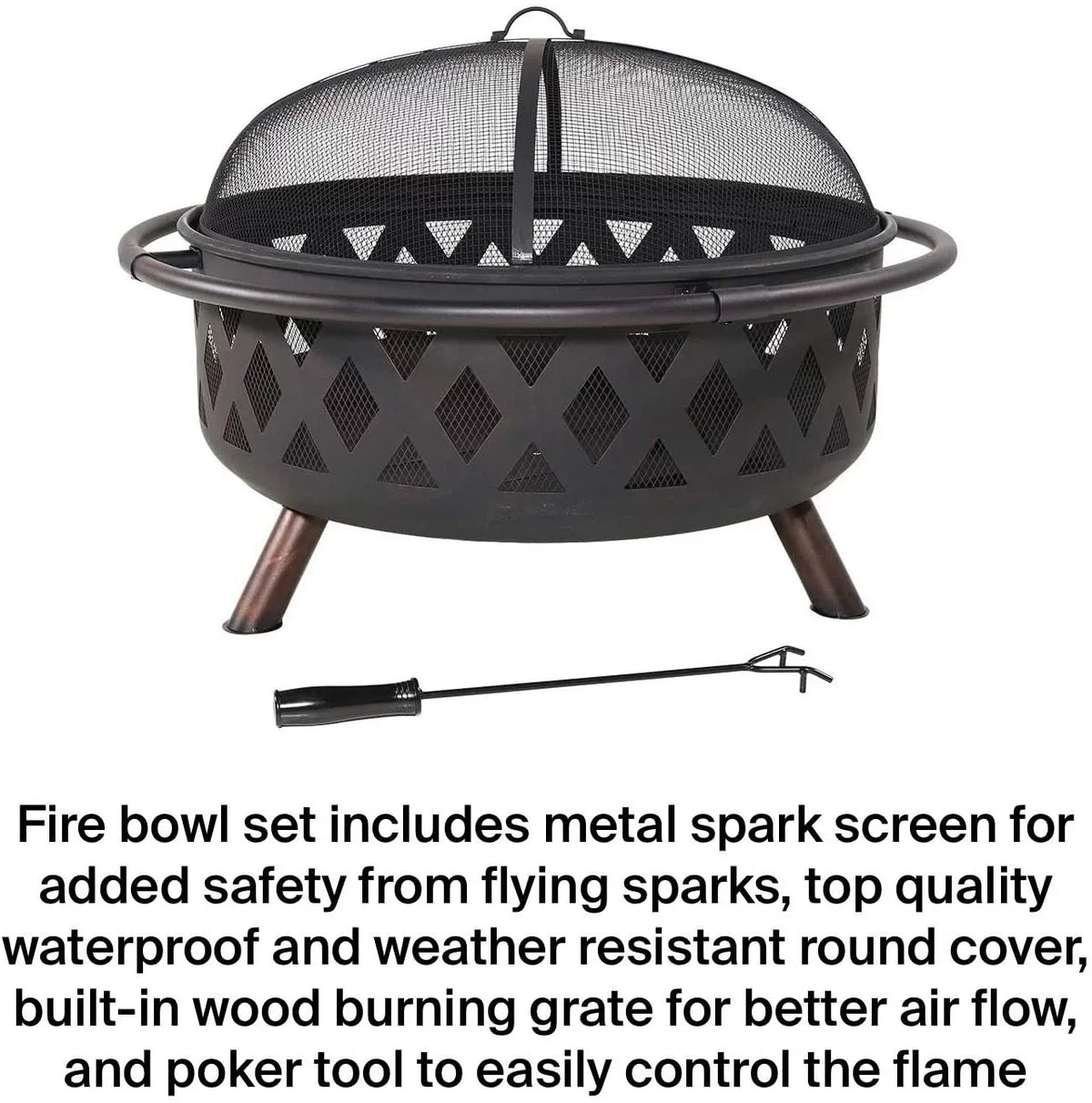 And Fire Moveable Grill Burning Efficient Pit Wood Pit Metal Caleb