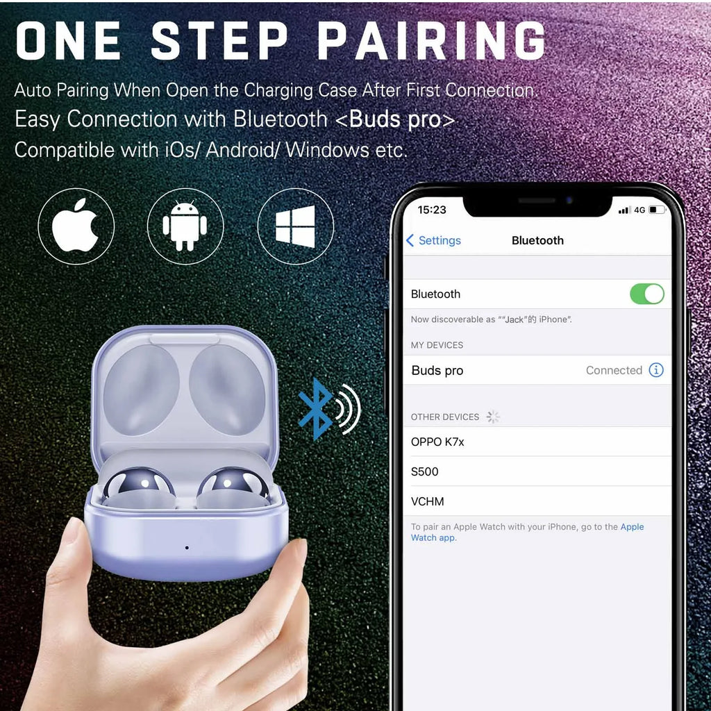 Purple Buds Street Version) Sound, for Wireless, Case, Amethyst Resistant (US Water - True Earbuds HD Charging UrbanX Smart Isolation, Noise 2 Pro Quality Infinix Bluetooth